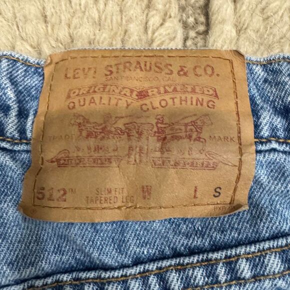 Vintage Levis 512 Cutoff Jean Shorts 5 Short High Rise USA Made Jorts Denim - Picture 5 of 6
